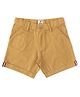 JusCubs Cotton Solid Shorts - Light Brown