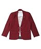 CAVIO Full Sleeves Solid Blazer With Text Printed Tee Set - Maroon