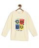 The Mom Store Cotton Full Sleeves Tigers Printed Sweatshirt - Beige