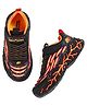 Skechers Thermo Quake Velcro Closure Casual LED Shoes - Black & Orange