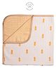 Masilo Organic Cotton Muslin Blanket For Infant/Baby's Nursery 68 x 68 cm, Lightweight & Comfortable, 0 to 2 Years - Pineapple - Yellow