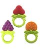 Cozy Vibes Fruit Chew Organic Natural Toddlers Silicone Sticks Molar Teether Kids Best Teething Toys-Pack of 1-Color May Vary