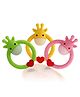 COZY VIBES Silicone Teether food fruit pacifier Ring Rattle Teether Deer Teething Toy for baby-PACK OF 1-COLOR MAY VARY