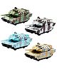 SUPER TOY 4 Military Tank Toy Army Fighter Pull Back Vehicle Toy for Kids