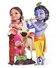Sticker Bazaar Little Krishna With Radha Sticker Cut Out - Multi Color