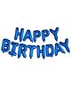 Decor Mantra happy birthday letter foil balloon  birthday decoration items - Blue - Pack of 13