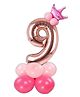 Decor Mantra Number 9 foil balloon 32 inch for birthday decoration items - Rose gold - Pack of 14