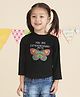 Polka Tots Cotton Full Sleeves You Are Extraordinary Text Printed Tee - Black