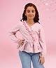 Cutecumber Full Sleeves Floral Embroidered Top - Pink