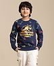 Kidsville Jurassic World Featuring Full Sleeves Dinosaurs Printed Sweatshirt - Blue