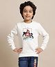 Kidsville One Piece Featuring Full Sleeves Luffy Printed Sweatshirt -Off White