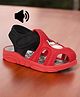 Lil Lollipop Snowman Applique Detailed Velcro Closure Musical Sandals - Red