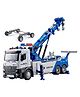 Sanjary Die-Cast Tow Service Truck & Crane Jeep Not Included with Openable Doors Working Headlights & Tail Lights color design may vary