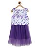 MINI KLUB Sleeveless Floral Applique Detailed & Tie Dye Top & Skirt Set - Lilac