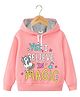 KUCHIPOO Fleece Full Sleeves Yes I Believe In Magic Text Printed Hoodie - Pink