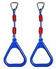 REZNOR 2 Heavy Duty Triangle Rings Set with Locking Delta Quick Links for Indoor Outdoor Jungle Gym Playground Play Set - Blue