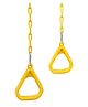REZNOR Gym Trapeze Ring with Chain Set for Kids/Adults Sports Outdoor and Indoor Gym Swing, Yellow