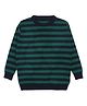 Elefantino Full Sleeves Striped Sweater - Green & Navy Blue