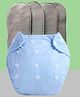 The Cheeky Kidzz Baby Reusable Cloth Diaper Adjustable Diaper Nappies & Bamboo Microfiber Inserts (Blue)