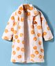 Enfance Full Sleeves Floral Designed Long Jacket - Orange