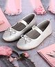 boyz n galz Shimmer Bow Applique Detiled Ballerina - Silver