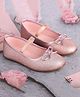 boyz n galz Shimmer Bow Applique Detiled Ballerina - Pink