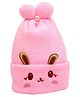 MOMISY Bunny Designed Soft Beanie Cap -Light Pink