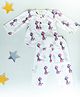 KLINGARU Cotton Knit Full Sleeves Giraffes Printed Coordinating Tee & Pajama Set - Pink