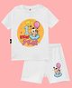 The Peppy Tend New Year Theme 100% Cotton Half Sleeves My 1st New Year Text Printed Tee & Shorts Set - White