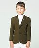 KIDS ISLAND Knitted Full Sleeves Solid Blazer - Green