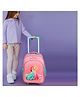 NOVEX Disney Princess Kids Backpack Trolley Bag with 2 Wheel, Pink/Kids Backpack/Kids School Bag Height 20 Inch