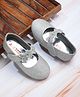 Mine Sole Butterflies Designed & Stones Embellished Marry Jane Ballerinas - Silver