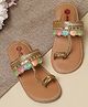 Mine Sole Sequin Embellished Kolhapuri Sandals - Multi Colour