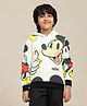 Kidsville Mickey & Friends Featuring Full Sleeves Characters Printed Hoodie - Off White