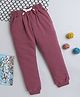 BAATCHEET Knitted Solid Joggers - Purple