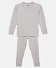 Mackly Cotton Knit Full Sleeves Solid Thermal Set - Grey