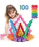 Brain Factory Linking Star Interlocking Blocks Educational, Construction Blocks for Kids and toddlers, Colorful Star Links Building Blocks Toys for Kids- 100 Pc Block (Multicolor)