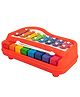 Brain Factory 2-in-1 Xylophone & Piano  8 Tone Xylophone with Multicolored Keys, Assorted Educational Knock Playing Percussion Toy for Kids (Color May Vary)