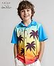 Arias Rayon Woven Half Sleeves Tropical Theme Printed Shirt - Multicolor