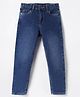 Kookie Kids Denim Woven Full Length Solid Color Jeans - Blue