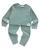 Little Surprise Box Cotton Full Sleeves Logo Patch Detailed Thermal Wear Set - Green