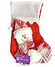 Little Surprise Box Mini Snowflake Snowman Christmas Stocking for Gifts and Christmas Décor - 10 Inches