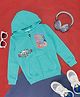 Pantaloons Junior Cotton Sony Pictures Featuring Full Sleeves The Amazing Spiderman Text Printed Hooded Sweatshirt - Mint Green