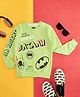 Pantaloons Junior Cotton DC Comics Featuring Full Sleeves Batman Printed Sweatshirt - Lime Green
