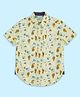 Pantaloons Junior Cotton Half Sleeves Cactus Printed Shirt - Yellow