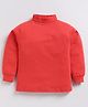 Nottie Planet Cotton Knit Full Sleeve Solid Tee - Red