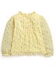 Tiny Girl Full Sleeves Lace Embellished & Abstract Foil Printed Top - Yellow