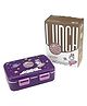 Happy Hues Thermal Insulated 3 Compartment Lunch Box with Removable Inner Plate Space Design - Purple