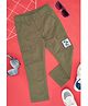 Pantaloons Junior Typography Patch Embroidered Pocket Detailed Pant - Olive Green