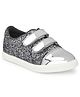 TUSKEY Glitter Designed Double Velcro Closure Shoes - Silver